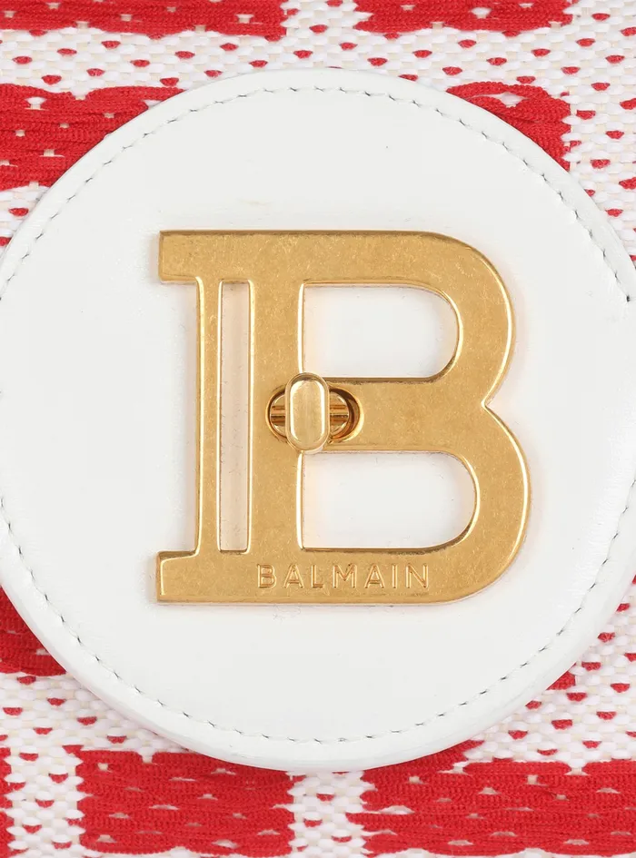 Balmain BBuzz Bags Womens High Summer Capsule 8211 Bicolor Jacquard BBuzz 23 Clutch Bag Red Balmain BBuzz Bags Womens High Summer Capsule 8211 Bicolor Jacquard BBuzz 23 Clutch Bag Red