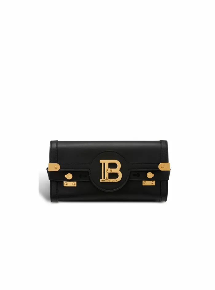 Balmain BBuzz Bags Womens Smooth Leather BBuzz 23 Clutch Bag Black
