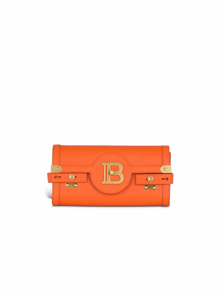 Balmain BBuzz Bags Womens Smooth Leather BBuzz 23 Clutch Bag Orange