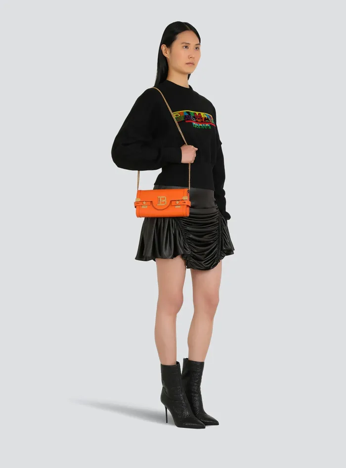 Balmain BBuzz Bags Womens Smooth Leather BBuzz 23 Clutch Bag Orange Balmain BBuzz Bags Womens Smooth Leather BBuzz 23 Clutch Bag Orange