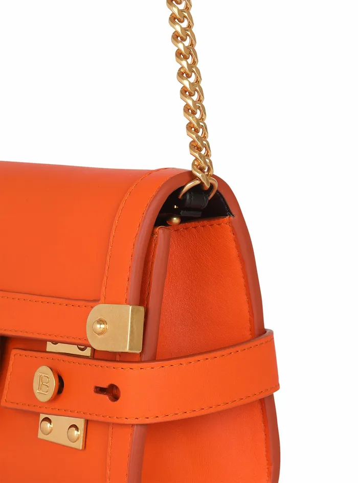 Balmain BBuzz Bags Womens Smooth Leather BBuzz 23 Clutch Bag Orange Balmain BBuzz Bags Womens Smooth Leather BBuzz 23 Clutch Bag Orange