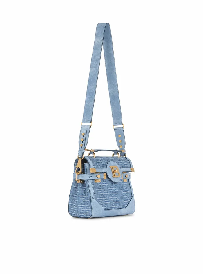 Balmain BBuzz Bags Womens Suede And Denim BBuzz 23 Bag Blue Balmain BBuzz Bags Womens Suede And Denim BBuzz 23 Bag Blue