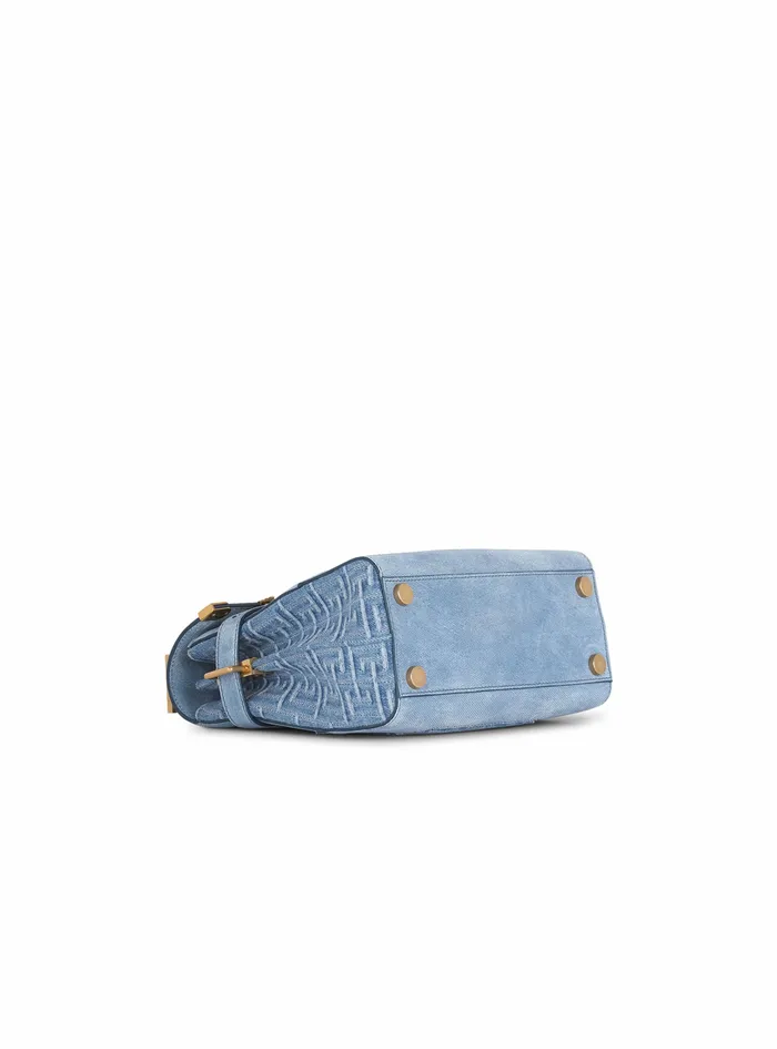 Balmain BBuzz Bags Womens Suede And Denim BBuzz 23 Bag Blue Balmain BBuzz Bags Womens Suede And Denim BBuzz 23 Bag Blue