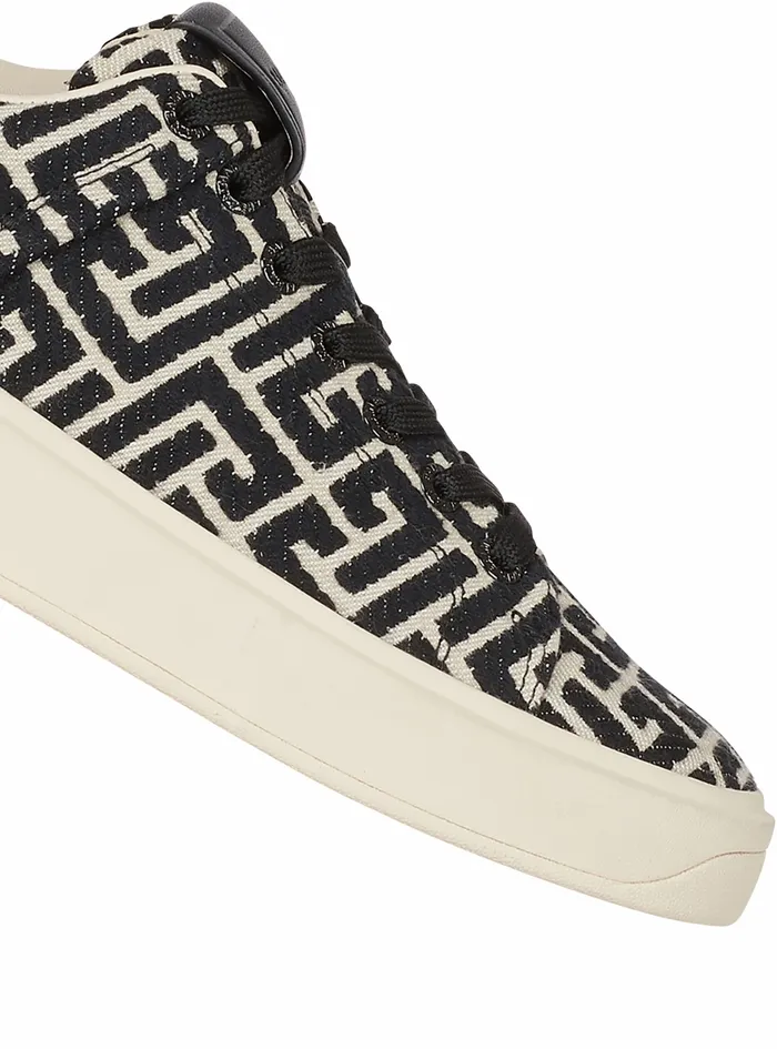 Balmain BCourt Womens Bicolor Jacquard BCourt Sneakers Black Balmain BCourt Womens Bicolor Jacquard BCourt Sneakers Black