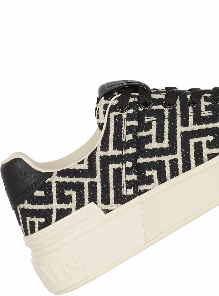 Balmain BCourt Womens Bicolor Jacquard BCourt Sneakers Black Balmain BCourt Womens Bicolor Jacquard BCourt Sneakers Black