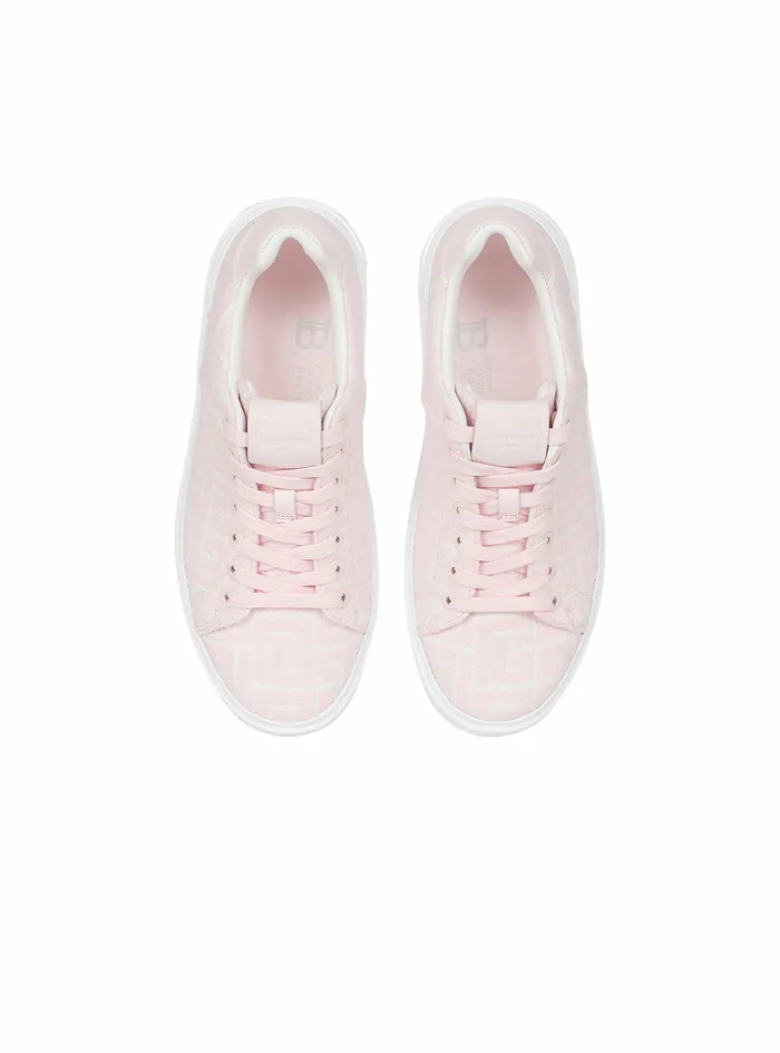 Balmain BCourt Womens Bicolor Jacquard BCourt Sneakers Pink Balmain BCourt Womens Bicolor Jacquard BCourt Sneakers Pink