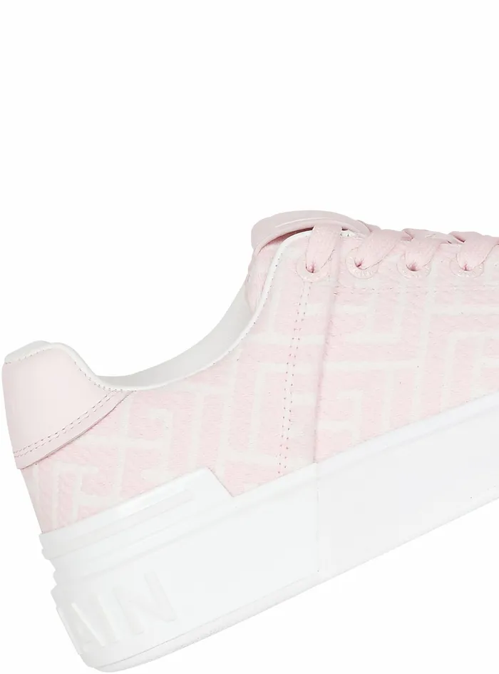 Balmain BCourt Womens Bicolor Jacquard BCourt Sneakers Pink Balmain BCourt Womens Bicolor Jacquard BCourt Sneakers Pink