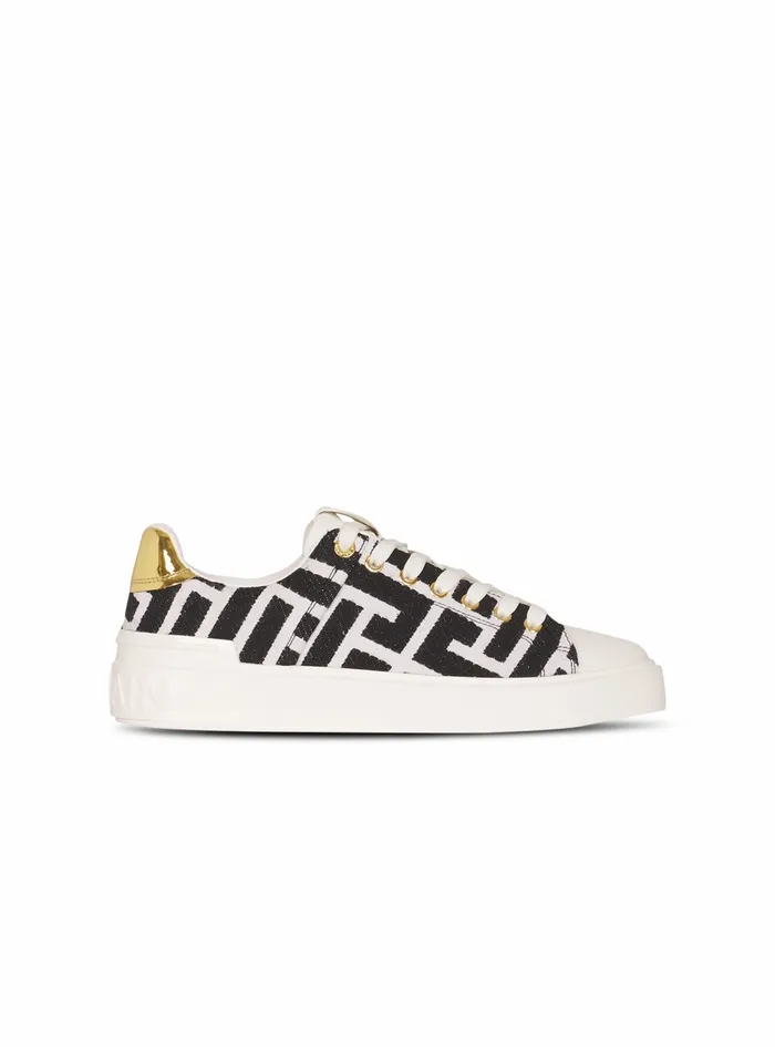 Balmain BCourt Womens Bicolorjacquard BCourt Sneakers White