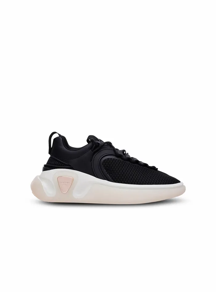 Balmain BRunner Womens Leather And Mesh BRunner Sneakers Black