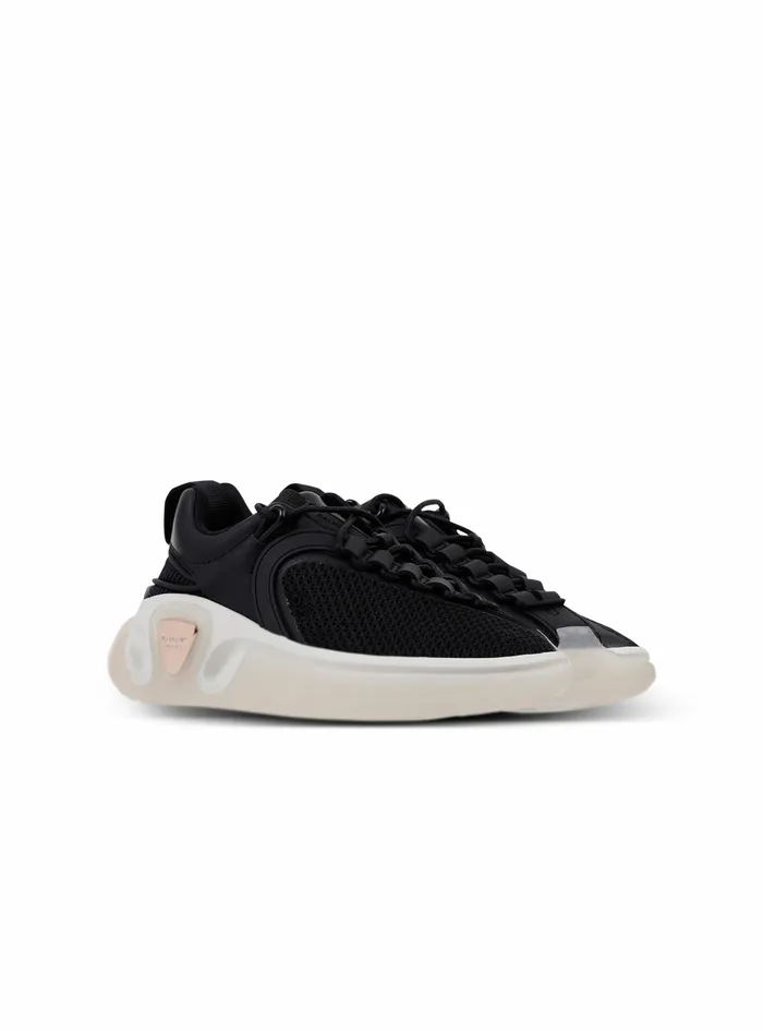 Balmain BRunner Womens Leather And Mesh BRunner Sneakers Black Balmain BRunner Womens Leather And Mesh BRunner Sneakers Black