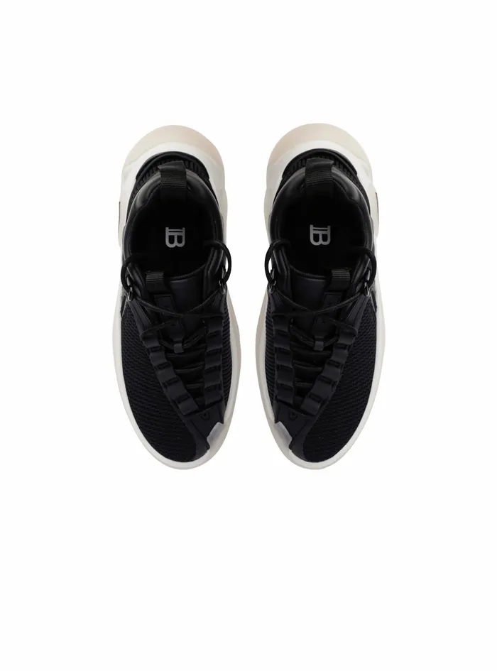 Balmain BRunner Womens Leather And Mesh BRunner Sneakers Black Balmain BRunner Womens Leather And Mesh BRunner Sneakers Black