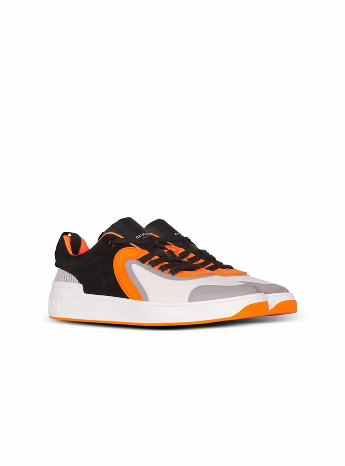 Balmain Bcourt Mens Leather And Suede BSkate Sneakers Multicolor Balmain Bcourt Mens Leather And Suede BSkate Sneakers Multicolor