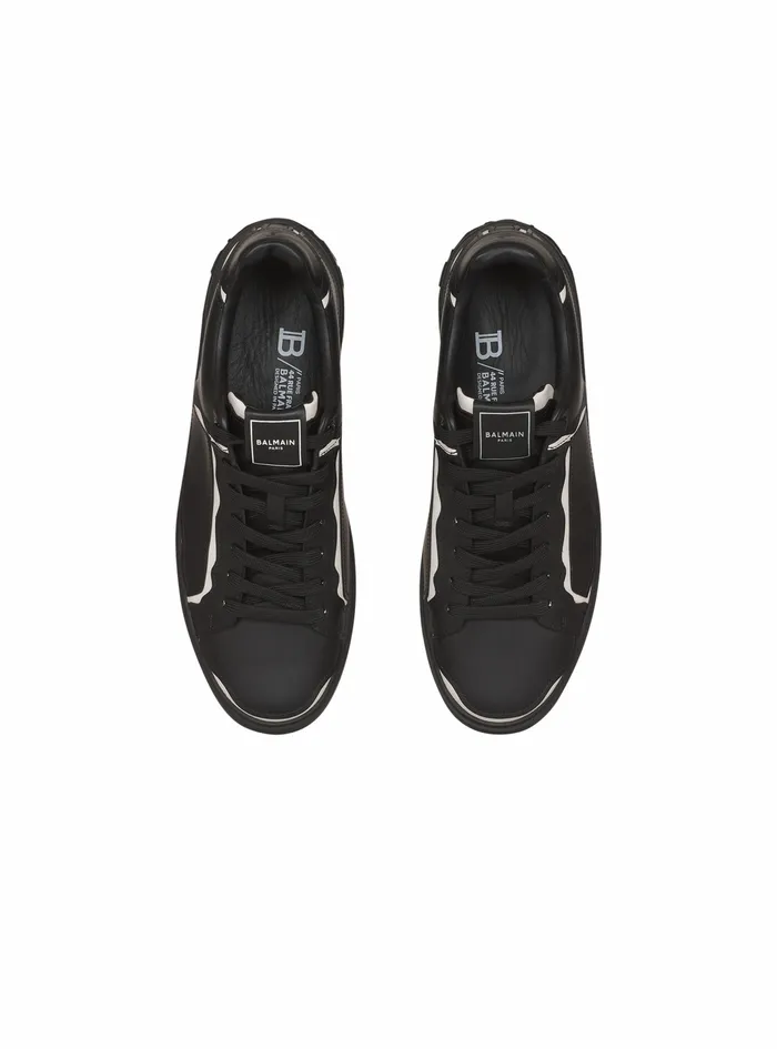 Balmain Bcourt Mens Leather BCourt Sneakers Black Balmain Bcourt Mens Leather BCourt Sneakers Black