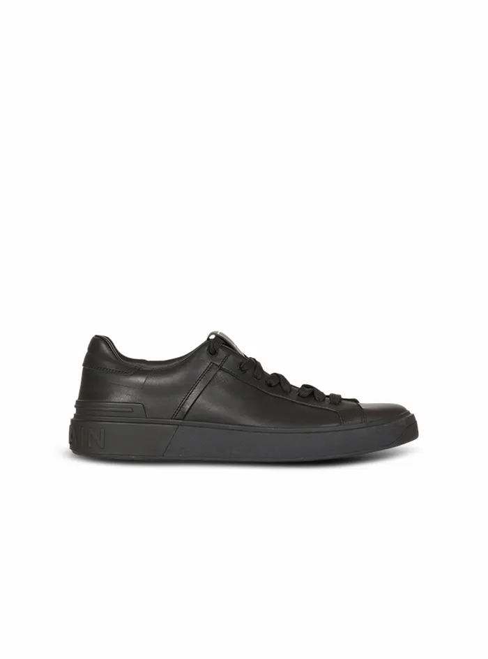 Balmain Bcourt Mens Smooth Leather BCourt Sneakers Black