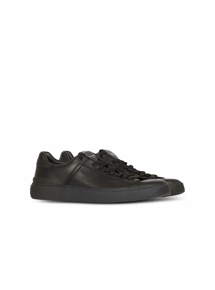 Balmain Bcourt Mens Smooth Leather BCourt Sneakers Black Balmain Bcourt Mens Smooth Leather BCourt Sneakers Black