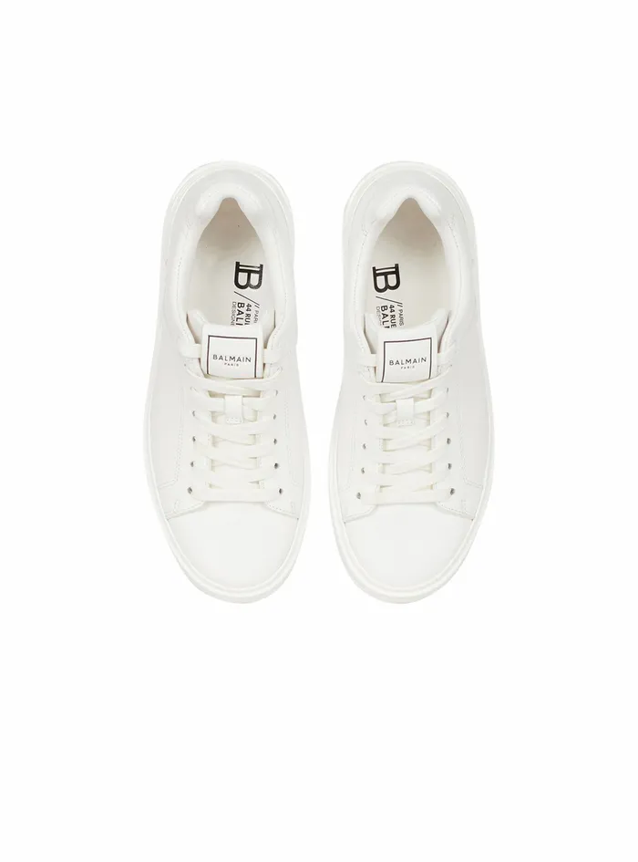 Balmain Bcourt Mens Smooth Leather BCourt Sneakers White Balmain Bcourt Mens Smooth Leather BCourt Sneakers White