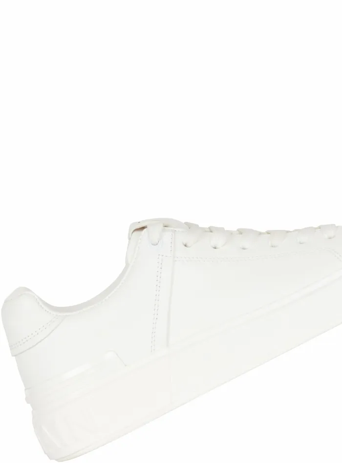Balmain Bcourt Mens Smooth Leather BCourt Sneakers White Balmain Bcourt Mens Smooth Leather BCourt Sneakers White