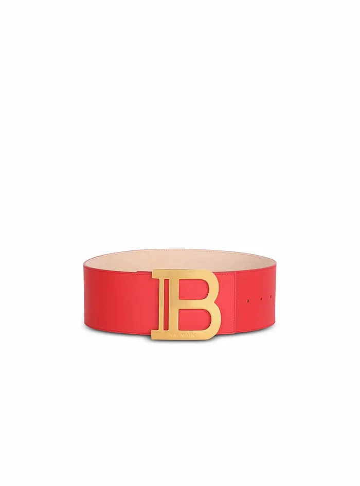 Balmain Belts Womens High Summer Capsule 8211 Leather BBelt Belt Red