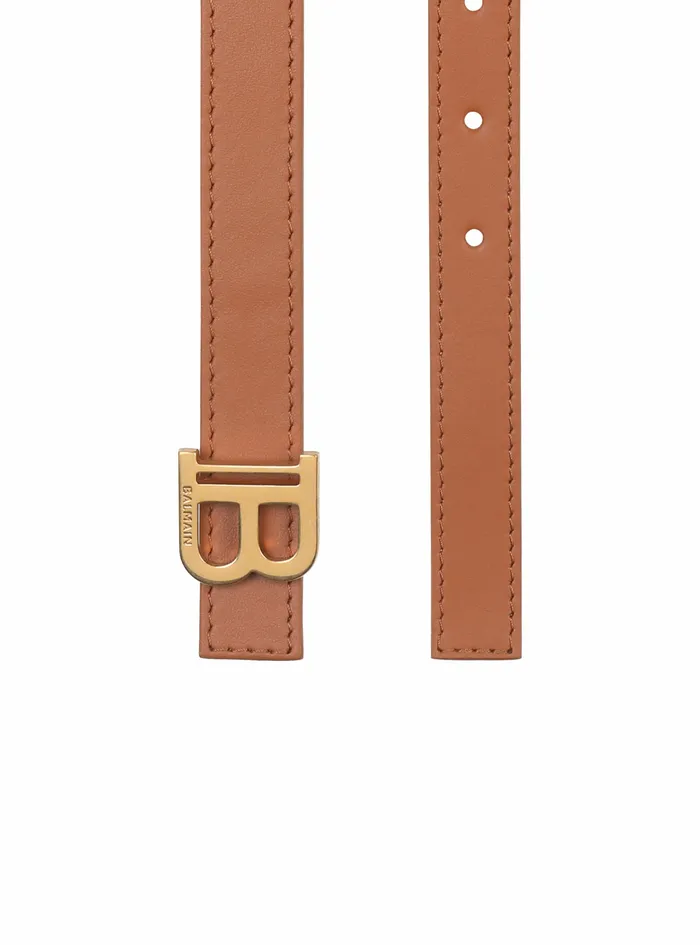 Balmain Belts Womens Leather BBelt Brown Balmain Belts Womens Leather BBelt Brown