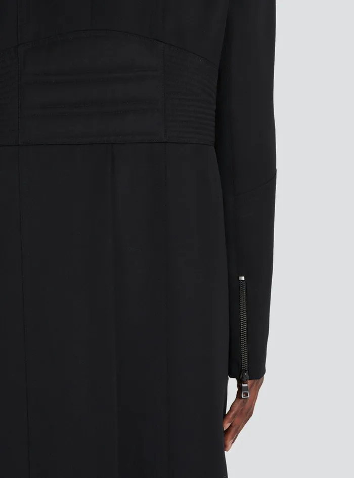 Balmain Blazers Mens Blazer With Satin Tailcoat Black