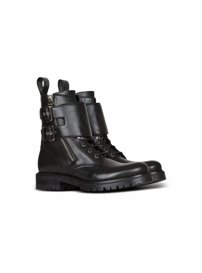 Balmain Boots And Rangers Mens Smooth Leather Phil Ranger Ankle Boots Black Balmain Boots And Rangers Mens Smooth Leather Phil Ranger Ankle Boots Black