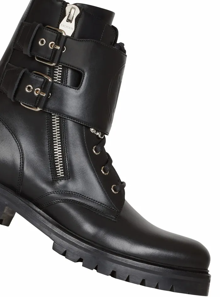 Balmain Boots And Rangers Mens Smooth Leather Phil Ranger Ankle Boots Black Balmain Boots And Rangers Mens Smooth Leather Phil Ranger Ankle Boots Black