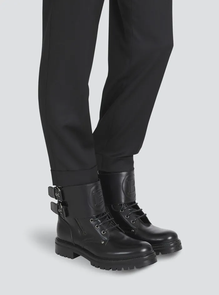 Balmain Boots And Rangers Mens Smooth Leather Phil Ranger Ankle Boots Black Balmain Boots And Rangers Mens Smooth Leather Phil Ranger Ankle Boots Black