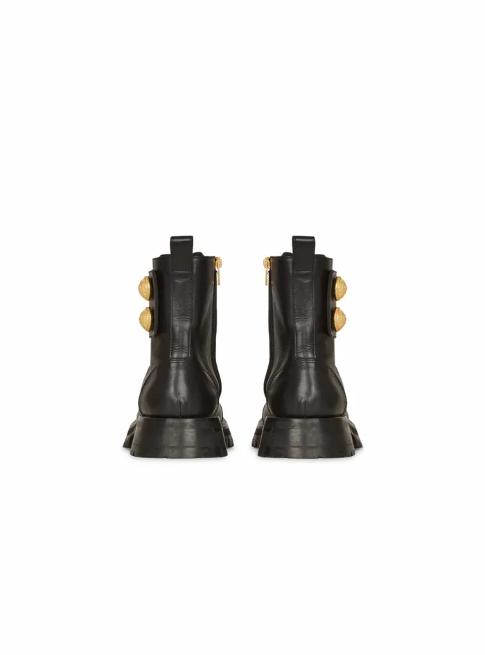 Balmain Boots And Rangers Womens Leather Ranger Army Ankle Boots Black Balmain Boots And Rangers Womens Leather Ranger Army Ankle Boots Black