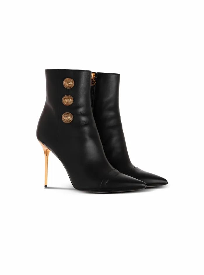 Balmain Boots And Rangers Womens Leather Roni Ankle Boots Black Balmain Boots And Rangers Womens Leather Roni Ankle Boots Black