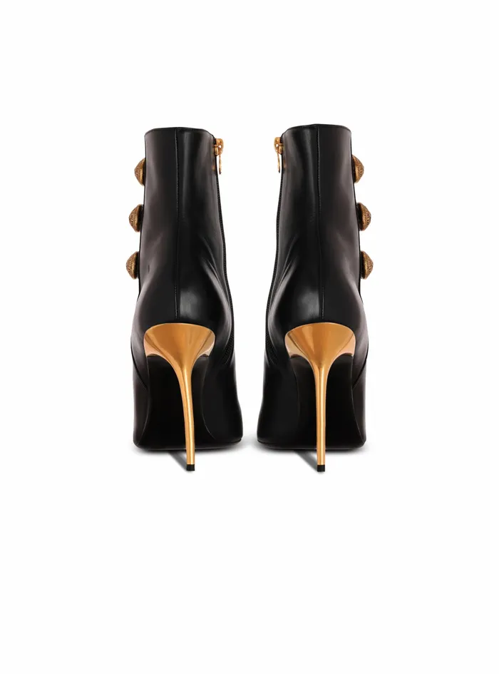 Balmain Boots And Rangers Womens Leather Roni Ankle Boots Black Balmain Boots And Rangers Womens Leather Roni Ankle Boots Black