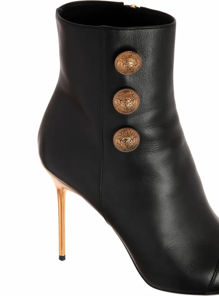 Balmain Boots And Rangers Womens Leather Roni Ankle Boots Black Balmain Boots And Rangers Womens Leather Roni Ankle Boots Black