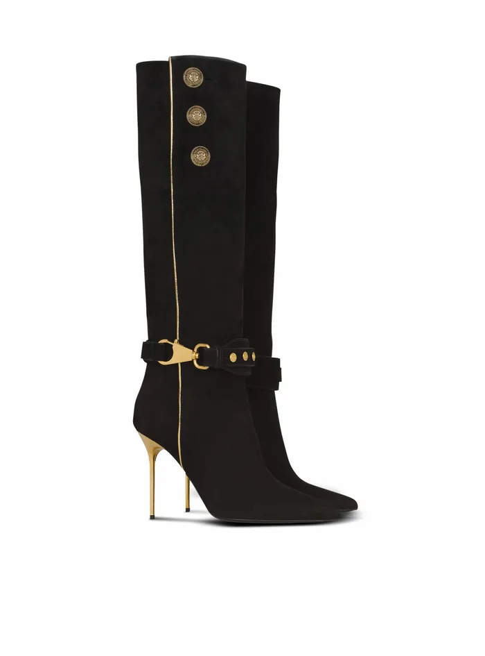 Balmain Boots And Rangers Womens Suede Robin Boots Black Balmain Boots And Rangers Womens Suede Robin Boots Black