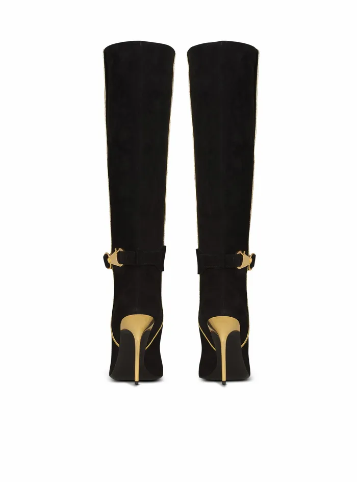 Balmain Boots And Rangers Womens Suede Robin Boots Black Balmain Boots And Rangers Womens Suede Robin Boots Black