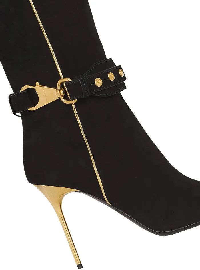 Balmain Boots And Rangers Womens Suede Robin Boots Black Balmain Boots And Rangers Womens Suede Robin Boots Black