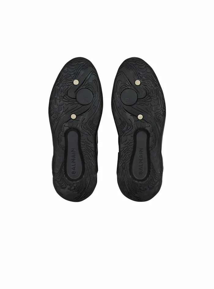 Balmain Brunner Mens Bicolor Gummy Leather And Mesh BRunner Sneakers Black Balmain Brunner Mens Bicolor Gummy Leather And Mesh BRunner Sneakers Black