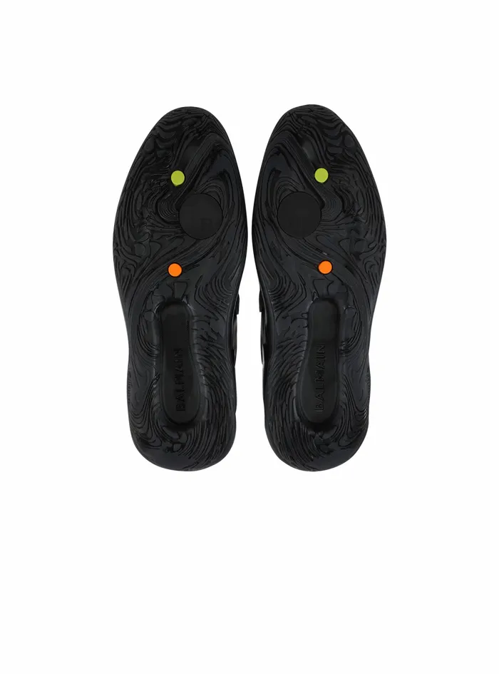 Balmain Brunner Mens Reflective Material And Mesh BRunner Sneakers Black Balmain Brunner Mens Reflective Material And Mesh BRunner Sneakers Black
