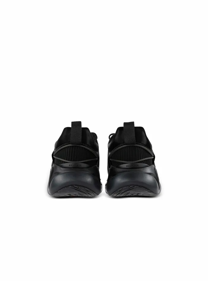 Balmain Brunner Mens Reflective Material And Mesh BRunner Sneakers Black Balmain Brunner Mens Reflective Material And Mesh BRunner Sneakers Black