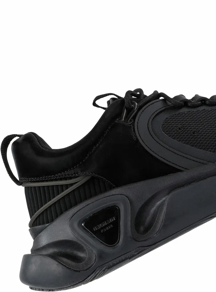 Balmain Brunner Mens Reflective Material And Mesh BRunner Sneakers Black Balmain Brunner Mens Reflective Material And Mesh BRunner Sneakers Black