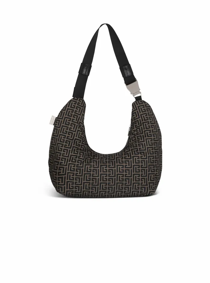 Balmain CrossBody Bags Mens Nylon Pillow Hobo Bag Khaki Balmain CrossBody Bags Mens Nylon Pillow Hobo Bag Khaki