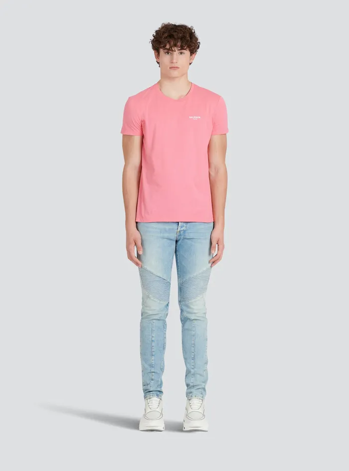 Balmain Denim Mens Slim Cut EcoDesigned Denim Cotton Jeans Blue Balmain Denim Mens Slim Cut EcoDesigned Denim Cotton Jeans Blue
