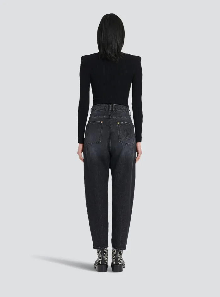 Balmain Denim Womens EcoDesigned Boyfriend Jeans Black Balmain Denim Womens EcoDesigned Boyfriend Jeans Black