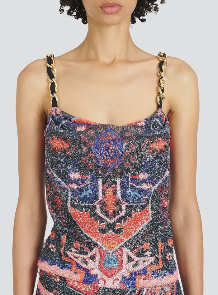 Balmain Dresses Womens Long Multicolor Sequined Dress Multicolor