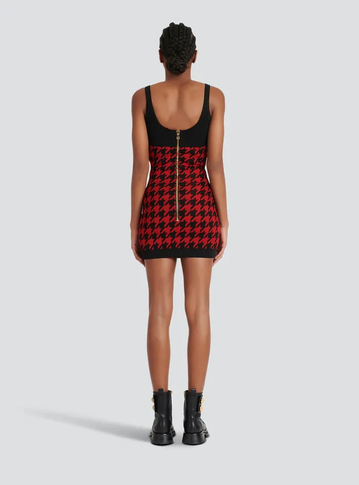 Balmain Dresses Womens Short Knit Dress Red Balmain Dresses Womens Short Knit Dress Red