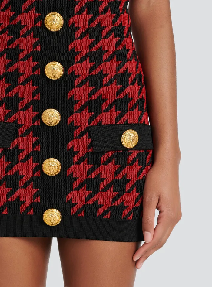 Balmain Dresses Womens Short Knit Dress Red Balmain Dresses Womens Short Knit Dress Red