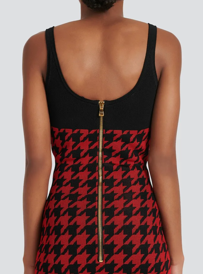 Balmain Dresses Womens Short Knit Dress Red Balmain Dresses Womens Short Knit Dress Red