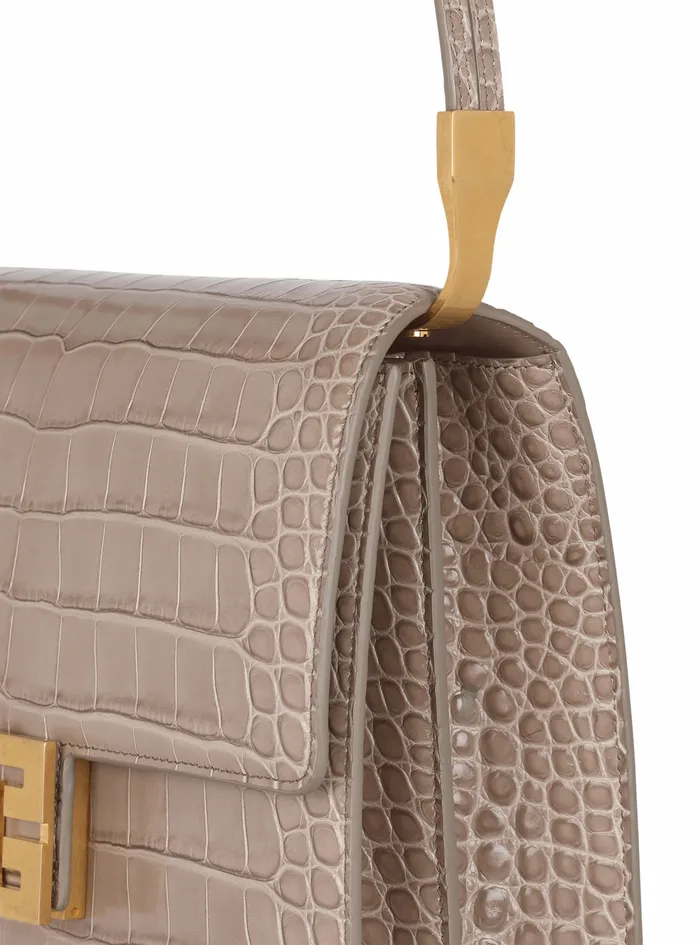 Balmain Ely Bags Womens CrocodileEmbossed Leather Ely Bag Beige Balmain Ely Bags Womens CrocodileEmbossed Leather Ely Bag Beige