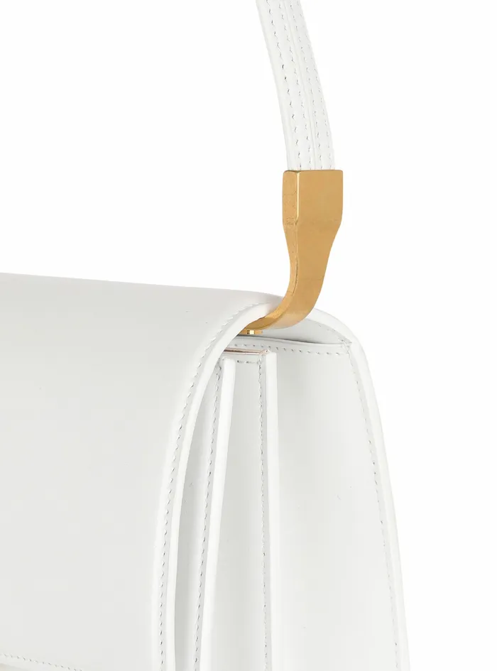 Balmain Ely Bags Womens Smooth Leather Ely Bag White Balmain Ely Bags Womens Smooth Leather Ely Bag White