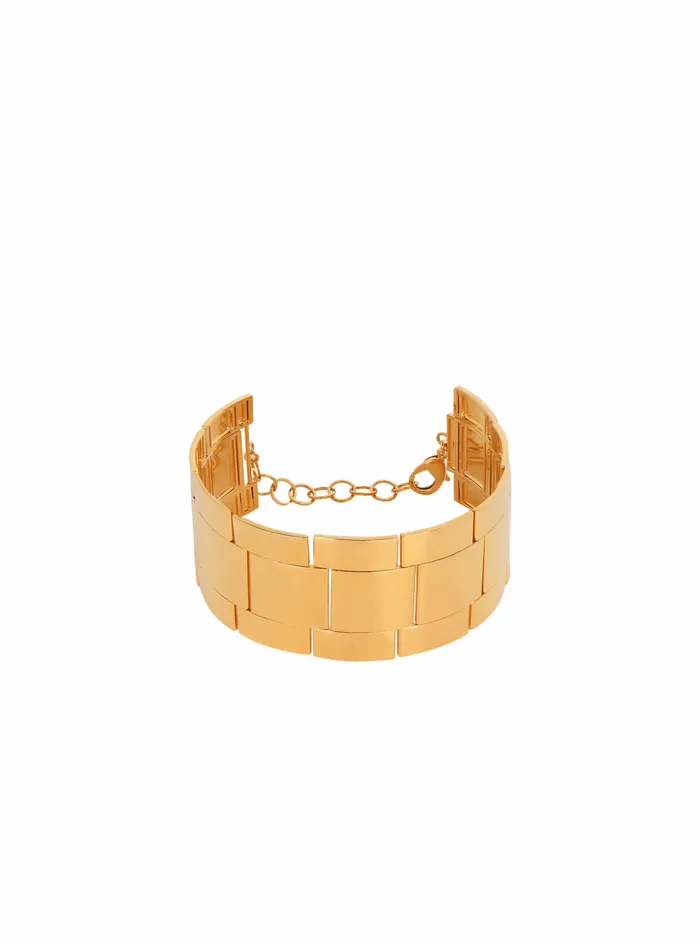 Balmain Fashion Jewelry Womens Brass Maxi Chain Choker Necklace Gold