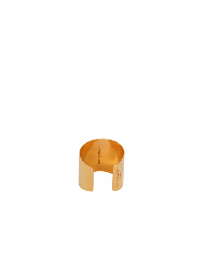 Balmain Fashion Jewelry Womens Tubular Ring Gold Balmain Fashion Jewelry Womens Tubular Ring Gold