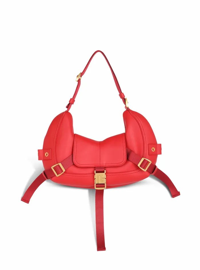 Balmain Handbags Womens Leather And Suede Major Bag Red